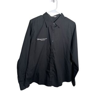Disney Internships and Programs Button Down Shirt Adult XL Black Long Sleeve
